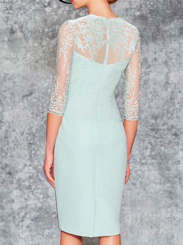 the of Wedding Two Dress Piece Bride Beach Mother Sheath FashionChic
