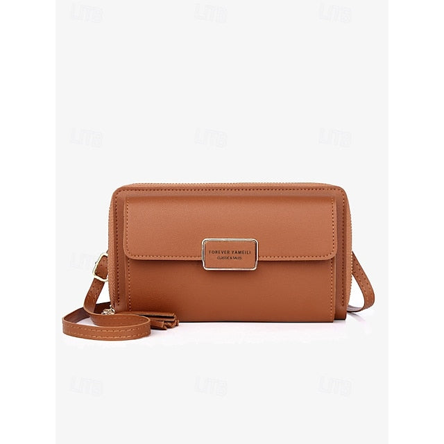 Bag Mobile Leather Crossbody Women's PU Phone Wristlet FashionChic