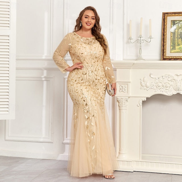 / Floor Mermaid Formal Sparkle Evening Dress Gown Trumpet FashionChic