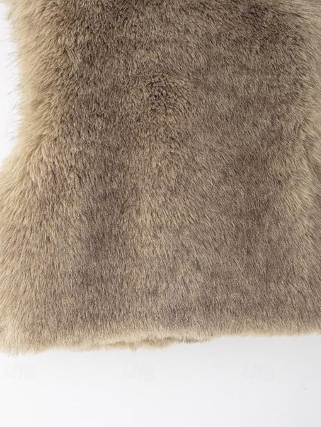 Comfortable Faux Women's Coat Fur Vest Furs Leathers FashionChic