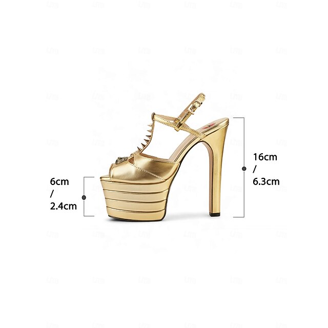 Silver and Women's Edgy Metallic Gold - High Platform Heels FashionChic