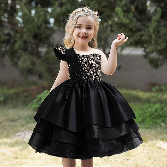 Sequin Girls' Party Dress Sleeveless Wedding Kids FashionChic