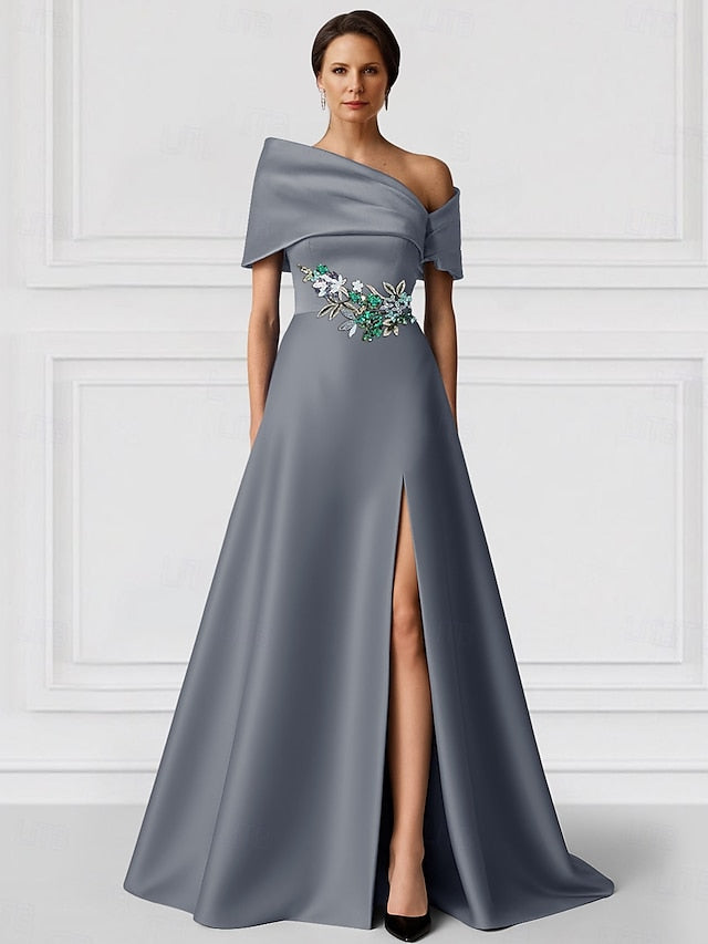 A-Line Elegant Wedding Evening Length Gown Floor Dress Formal FashionChic