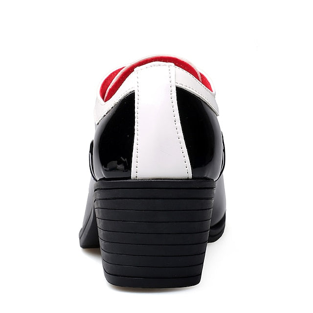 Faux Shoes White Oxford and Red Leather Men's Patent – FashionChic