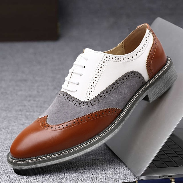 Spectator Gatsby-Inspired Wingtip Shoes Men's Oxford in FashionChic