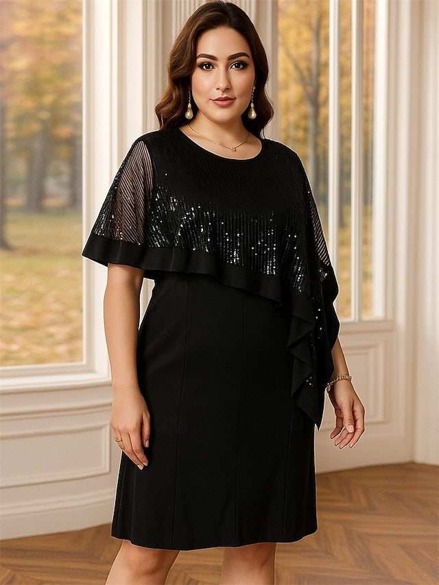 Mother Black Dress / Plus Column the Size of Sheath Bride FashionChic