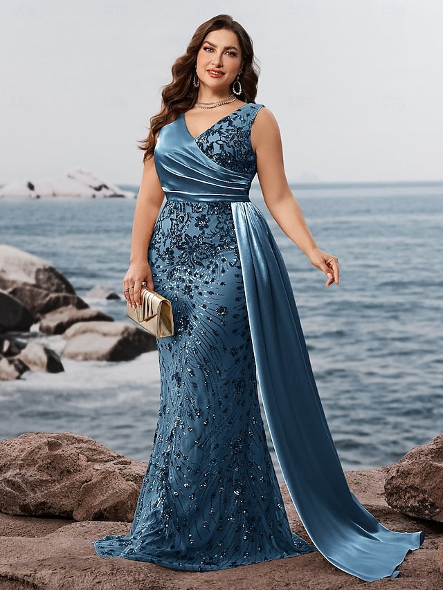 Gown Long / Trumpet Mermaid Formal Wear Dress Evening Sparkle FashionChic