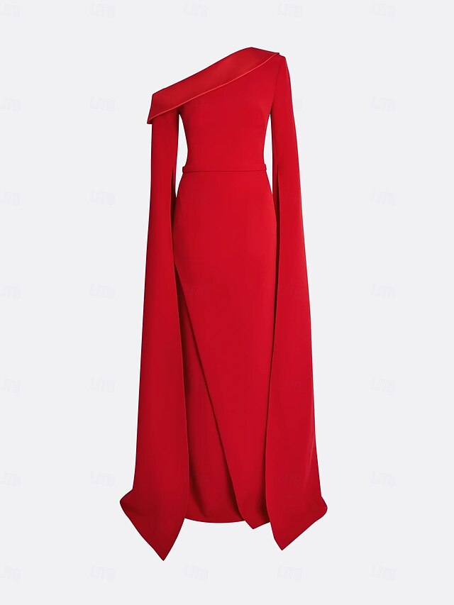 Gown / Formal Red Column Evening Dress Sheath Elegant Black FashionChic