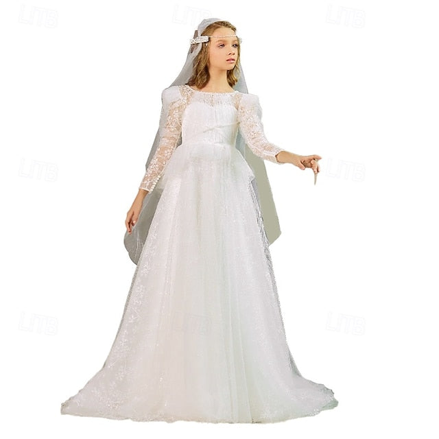 Dress Girl Girls' Princess First Gown Formal Flower FashionChic