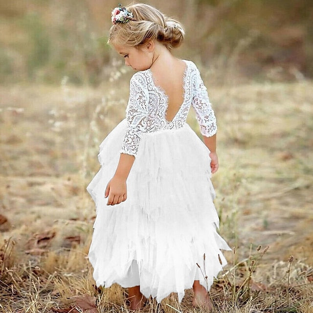 Flower Dress Party Girls' Girl Wedding FashionChic