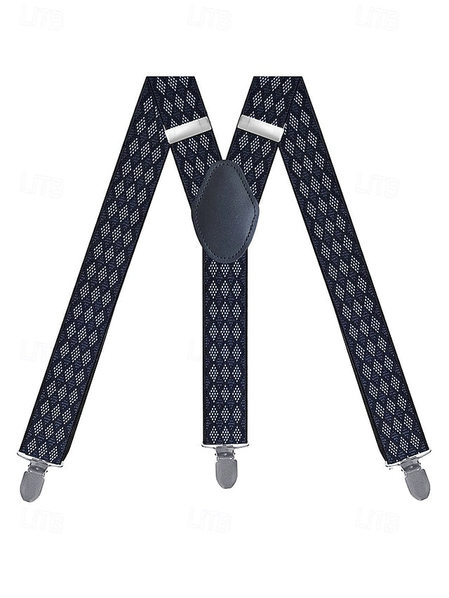 – Clip-On Pattern Men's Suspenders Classic Argyle FashionChic