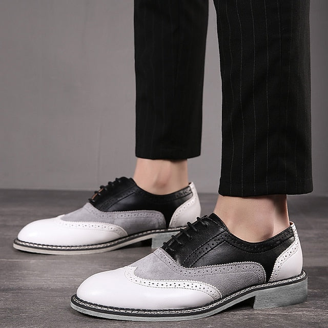 Spectator Gatsby-Inspired Wingtip Shoes Men's Oxford in FashionChic