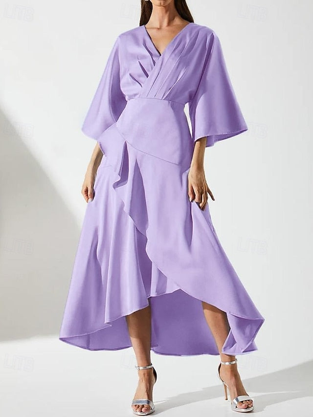 Dress Elegant Bride Luxurious the Mother of Simple SkyA-Line V FashionChic