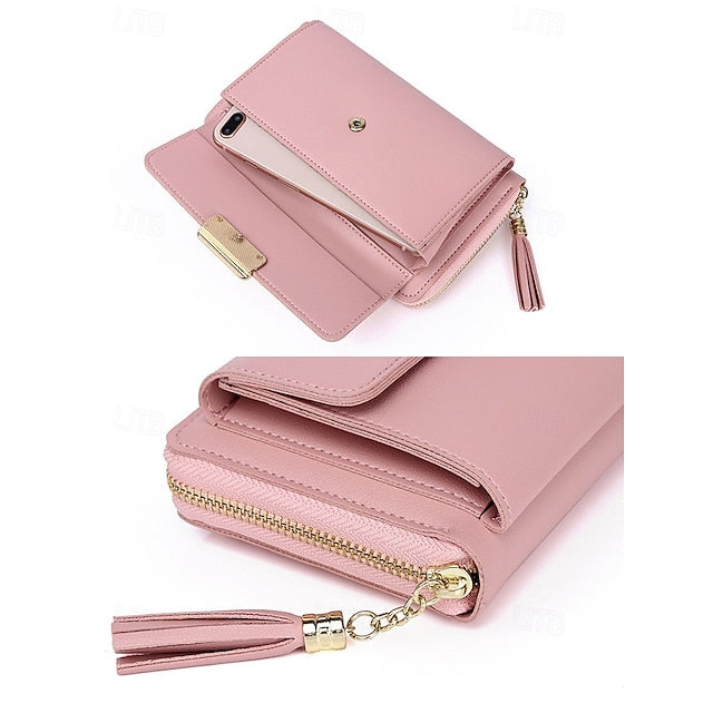 Bag Mobile Leather Crossbody Women's PU Phone Wristlet FashionChic