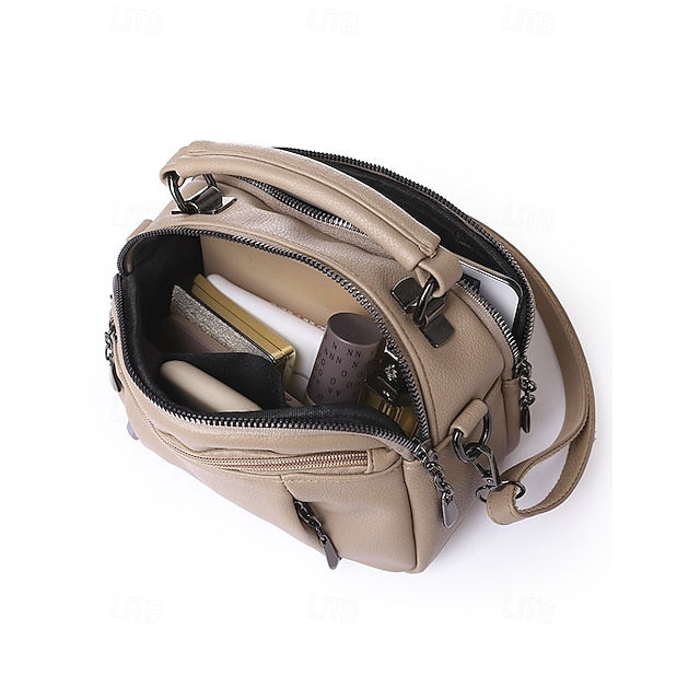 Crossbody Leather Faux Bag Women's FashionChic