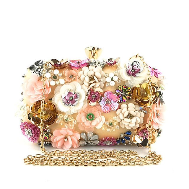 – 3D Embellished Evening Women's Clutch Flower Floral FashionChic