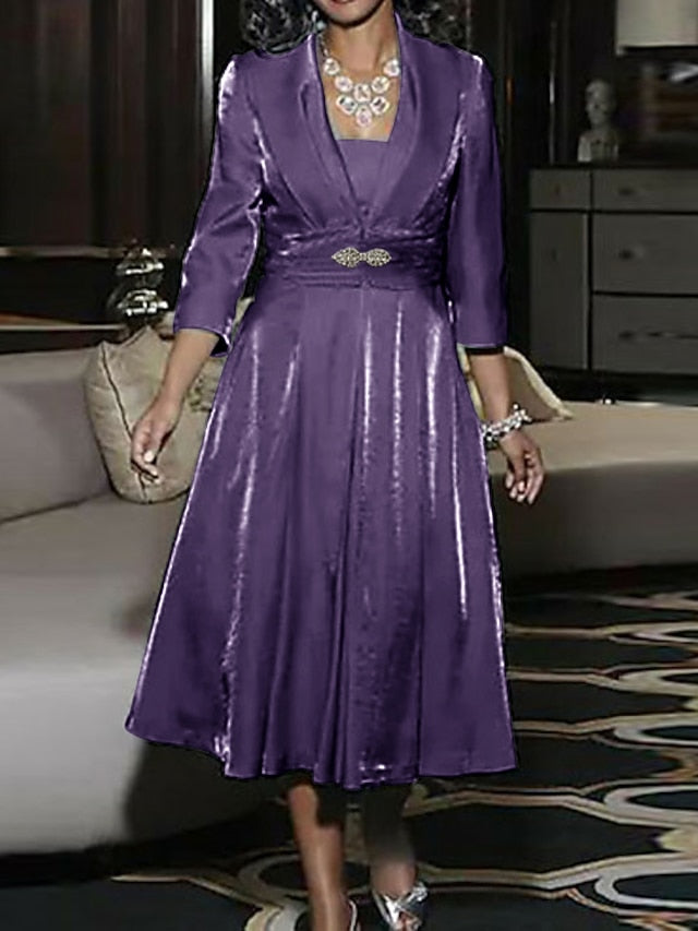 A-Line Vintage of Guest Elegant Mother Bride the Dress Wedding FashionChic