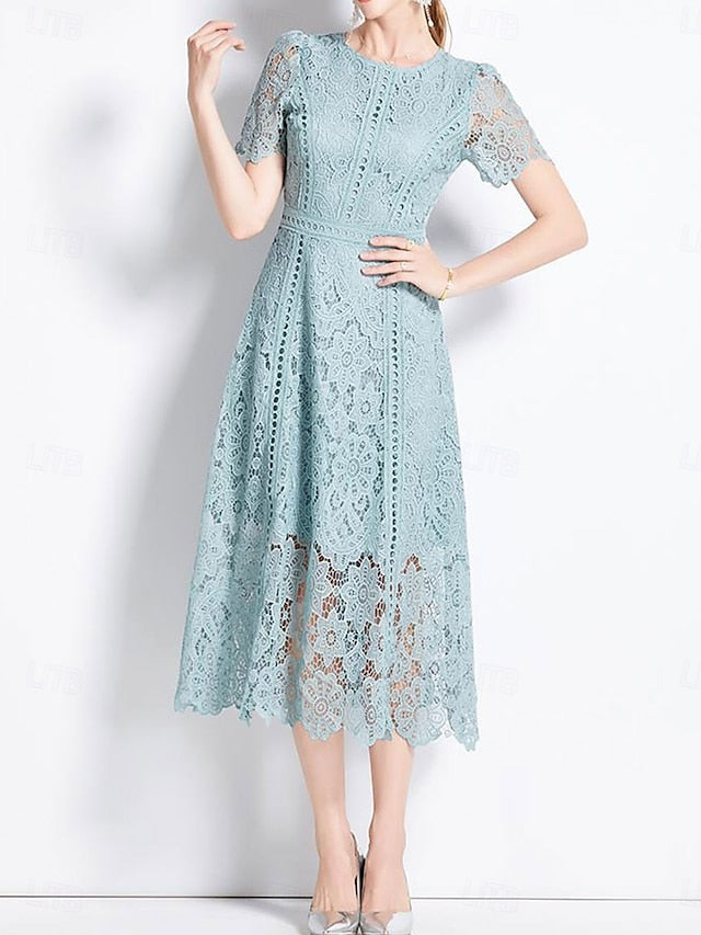 Length Tea Mother Dress the Elegant of Crew Bride Neck FashionChic