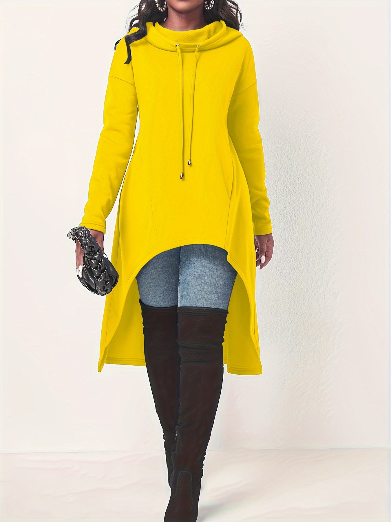 Casual Long Sleeve Drawstring Hoodie Sweatshirt KR0741 Furdela
