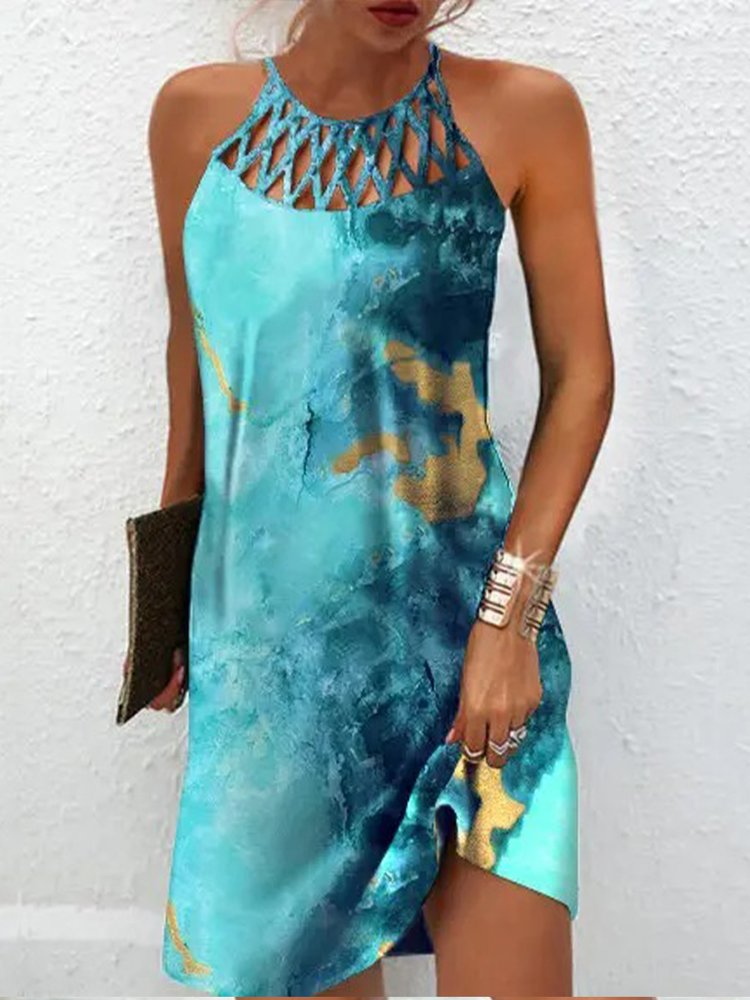 Ombre Elegant Spaghetti Dress QA52