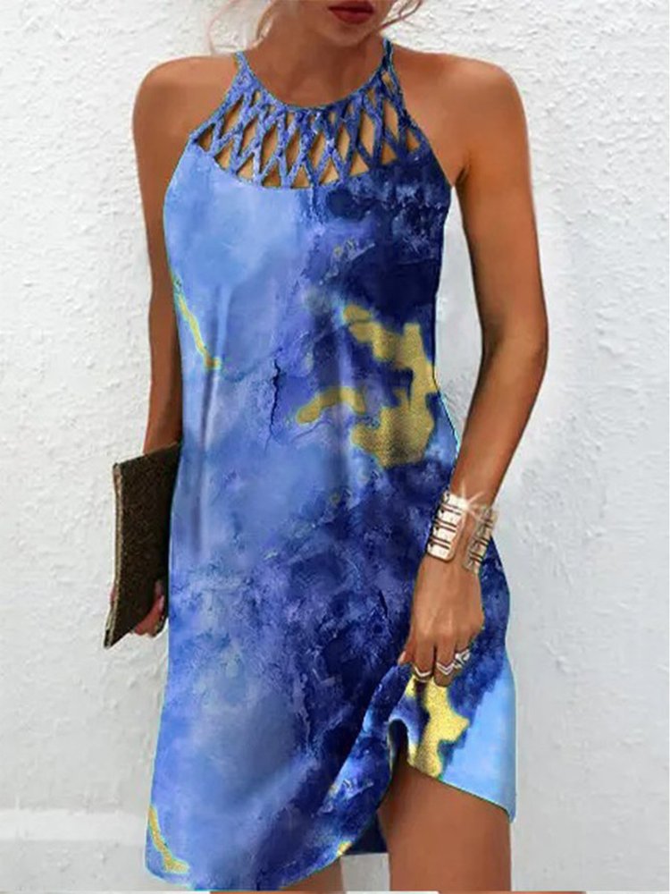 Ombre Elegant Spaghetti Dress QA52