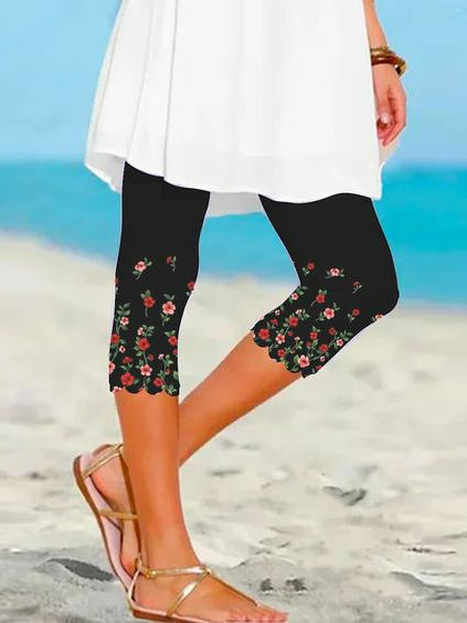 Casual Floral Vacation Leggings BB23