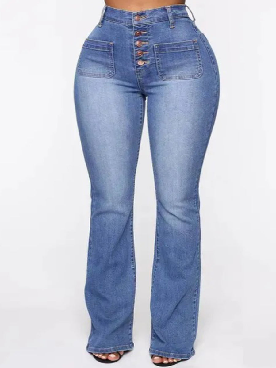 Plus Size High-waisted Stretchy Jeans AR5070