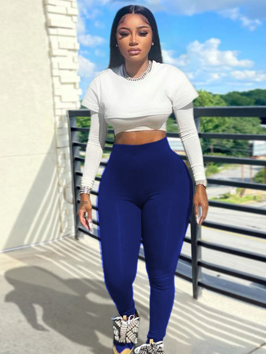 BASICS Plus Size High Waist Skinny Stretchy Leggings AR5066