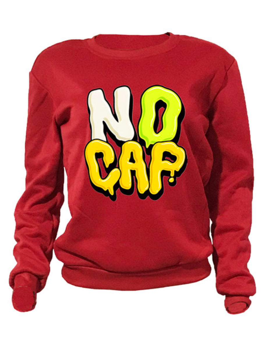 Dropped Shoulder Letter Print Sweatshirt AR5063