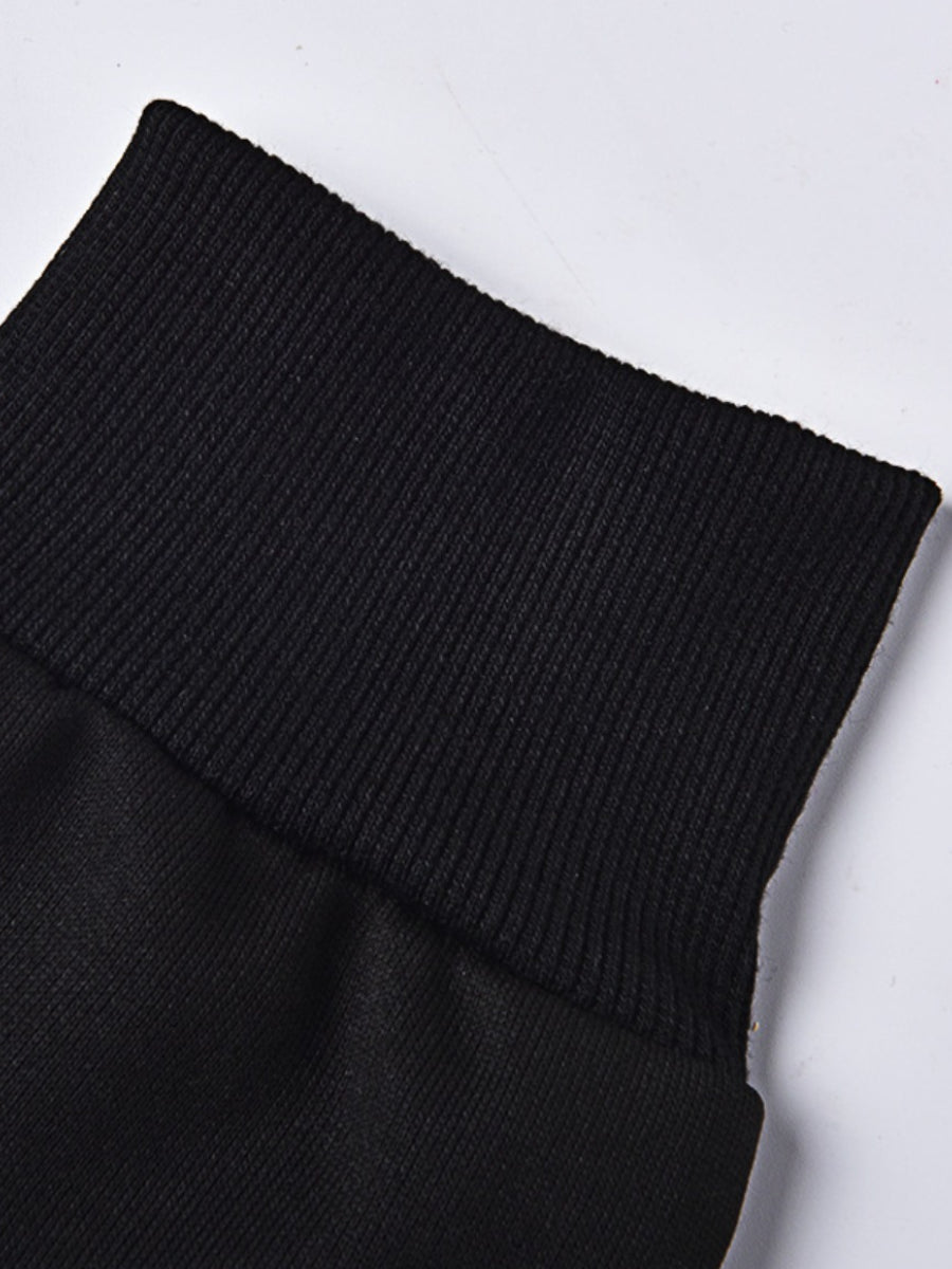 Plus Size Cartoon Letter Print Kangaroo Pocket Tracksuit Set AT8062