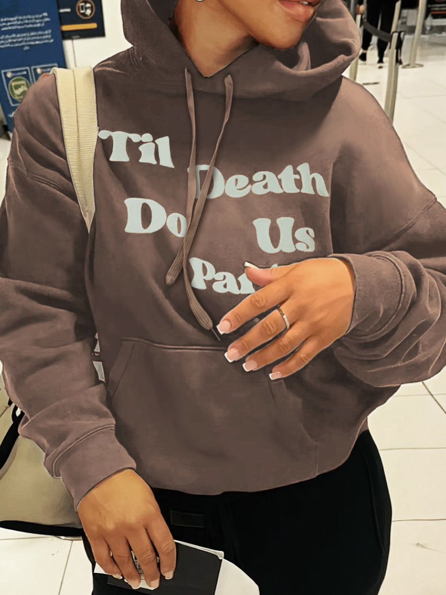 Drawstring Mixed Print Hoodie BO50107 Furdela