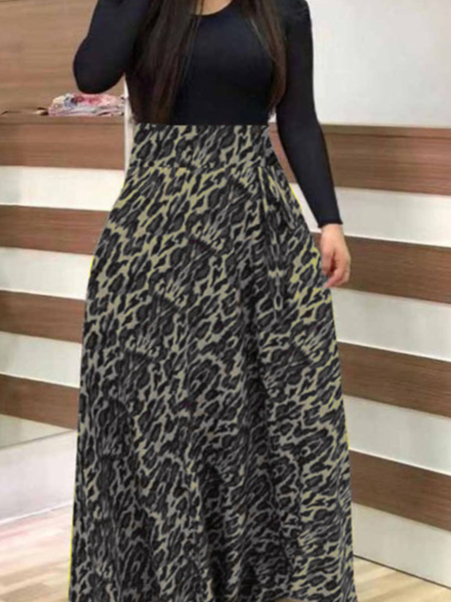 Plus Size Striped A Line Dress AC2013