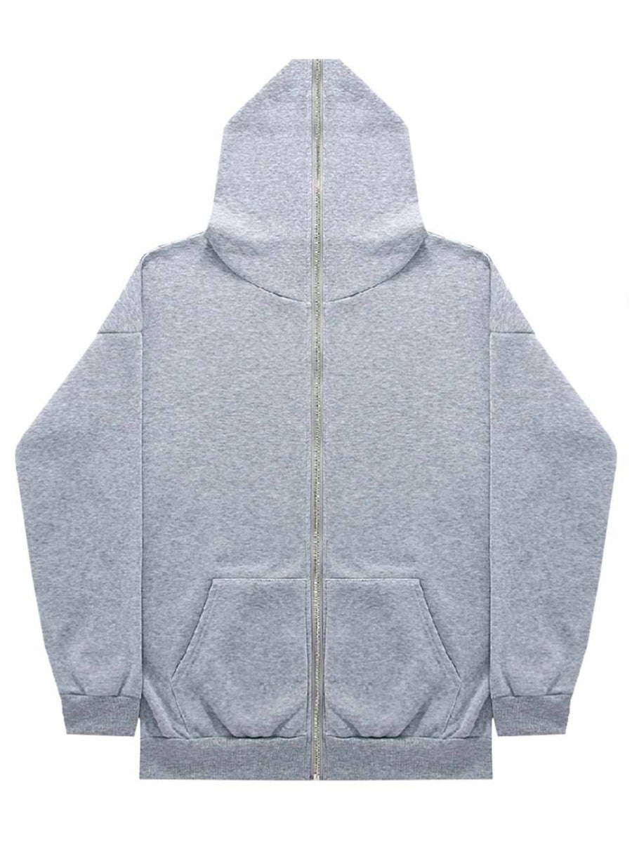 BASICS Plus Size Kangaroo Pocket Drawstring Tracksuit Set BO3028