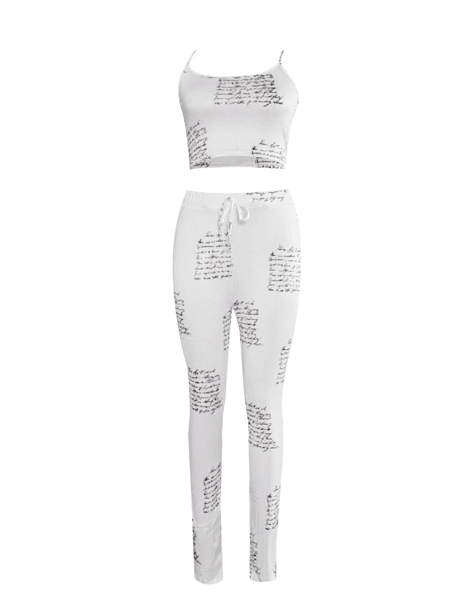 Cami Geometric Print Drawstring Three Piece Pants Set BO5084 Furdela