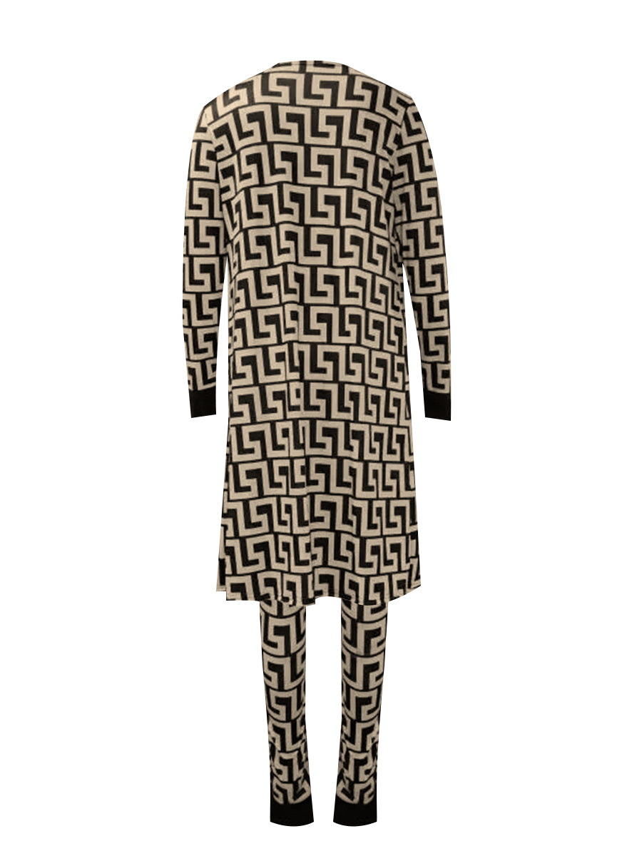 Cami Geometric Print Drawstring Three Piece Pants Set BO5084 Furdela