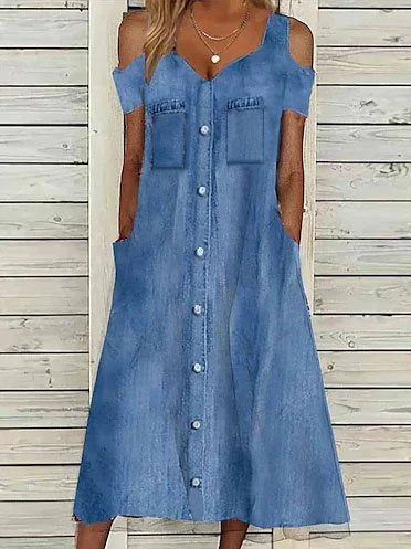 Elegant Cold Shoulder Dress QM71