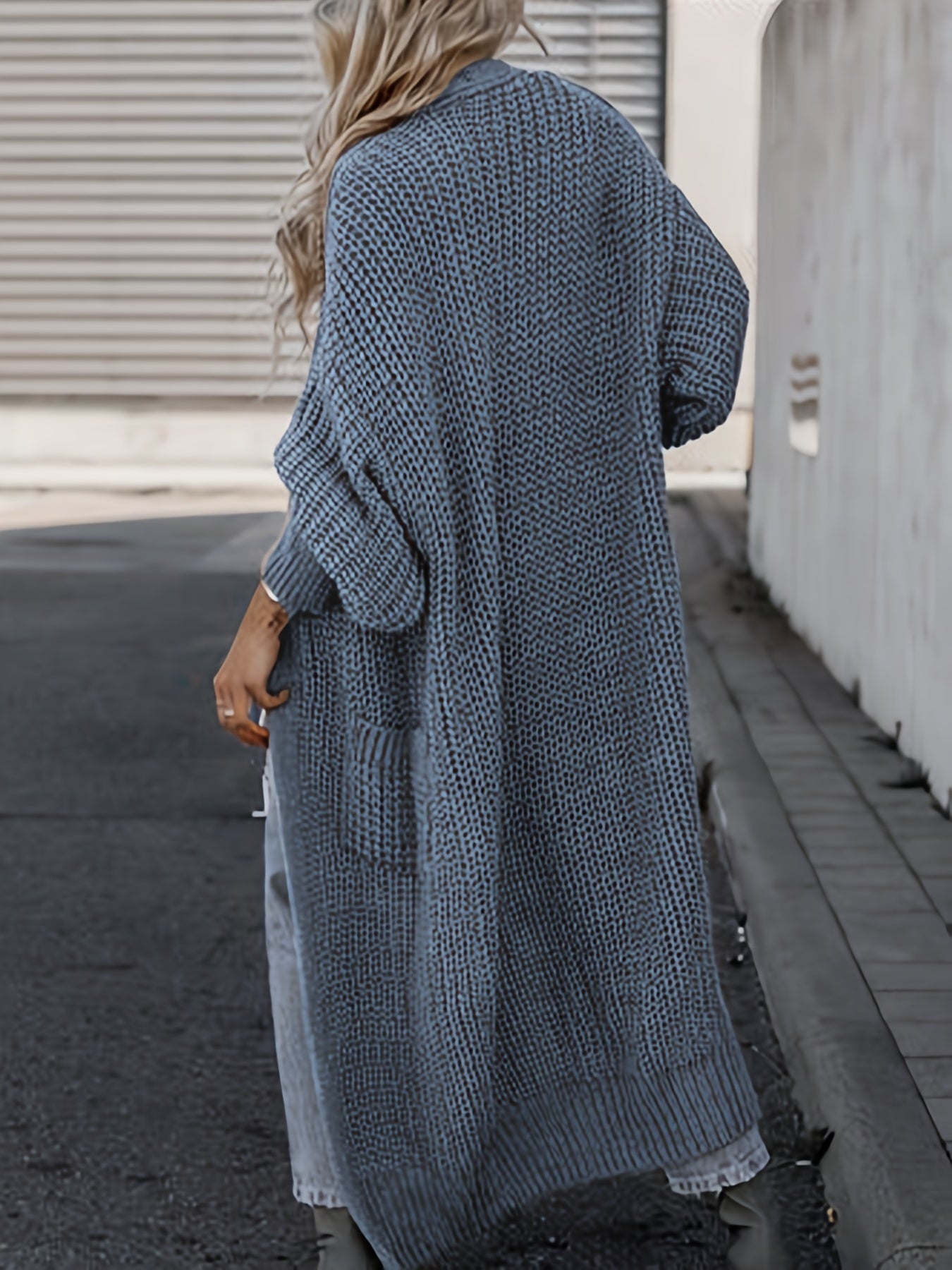 Solid Open Front Pocket Cardigan DN6321 Furdela