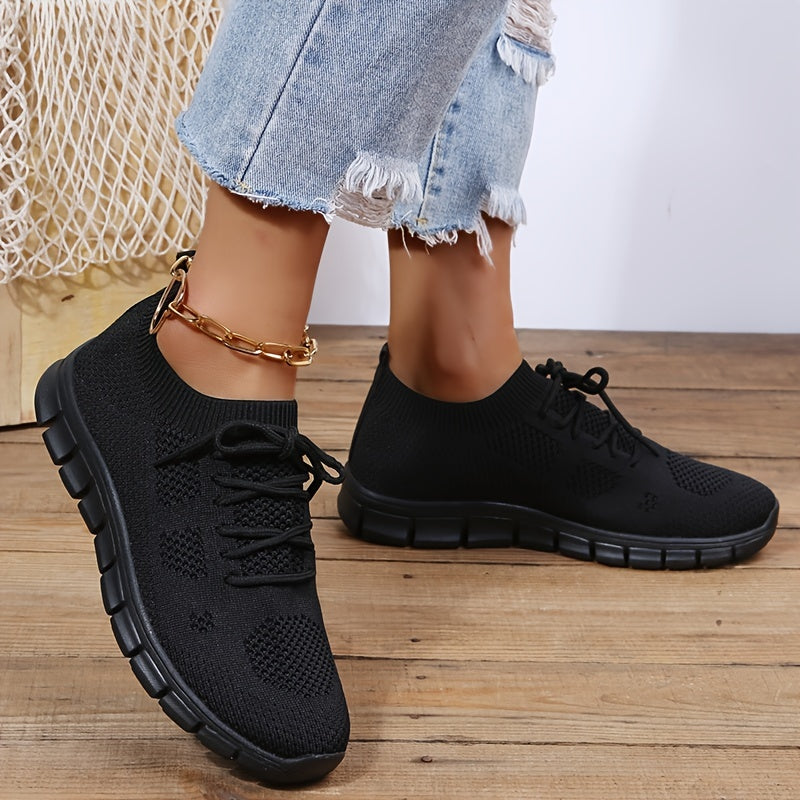 Women's Lightweight Mesh Sneakers, Breathable Mesh Lace-Up Running Shoes, Casual & Stylish Shoes, Women's Footwear SE1010