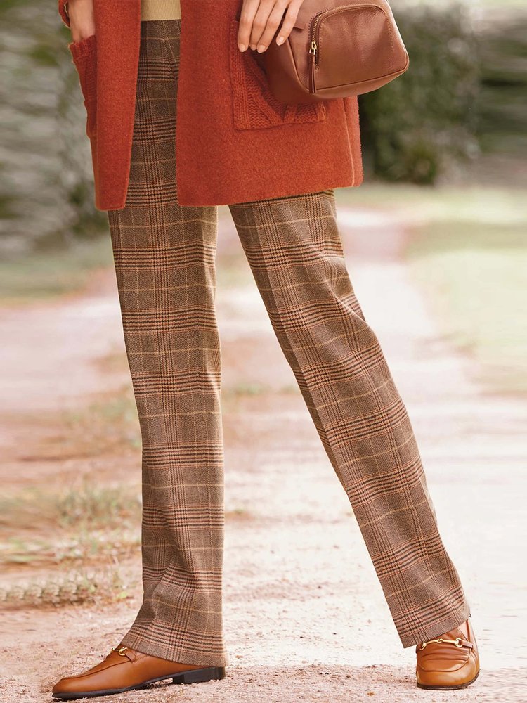 Plaid Boho Casual Pants WK114