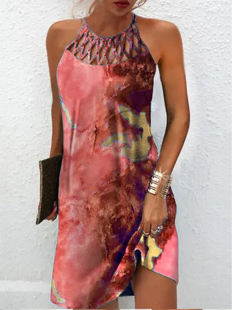 Ombre Elegant Spaghetti Dress QA52