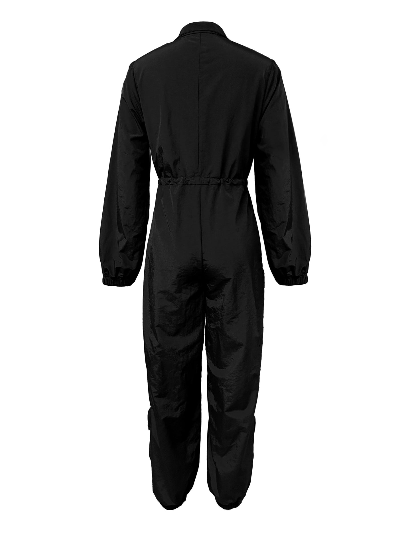 Zipper Solid Cargo Jumpsuit GD0547 Furdela