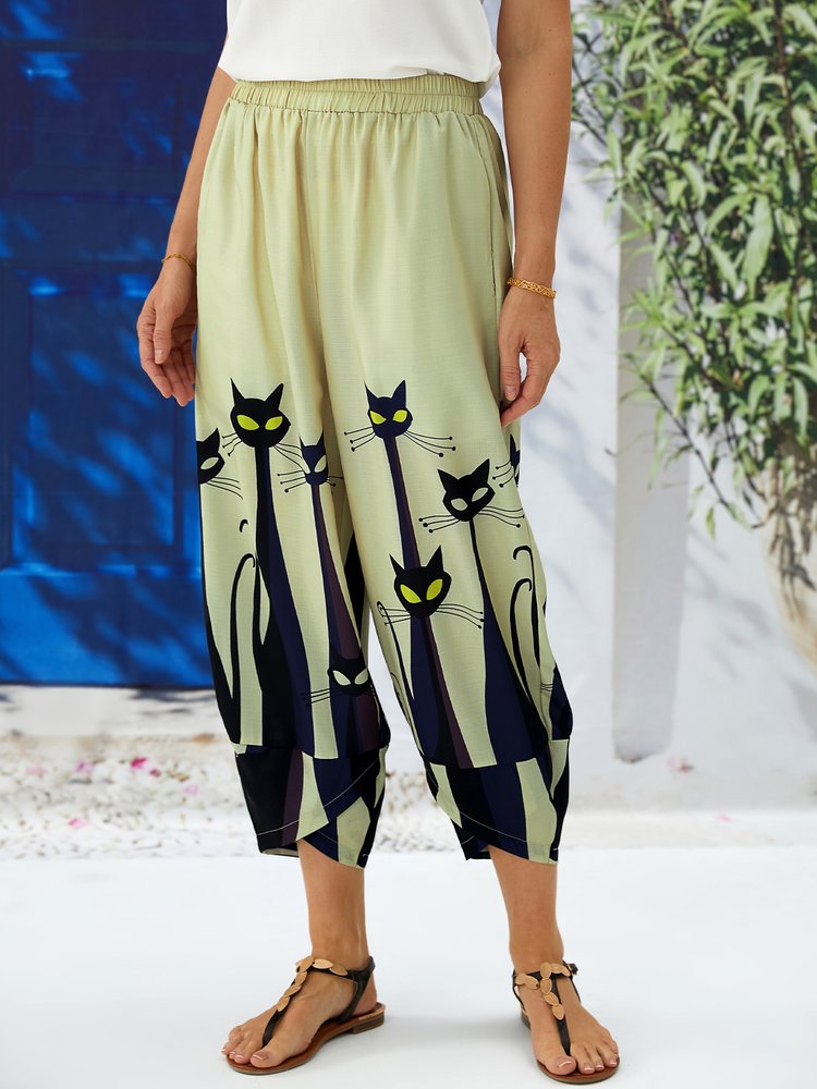 Loose Cat Casual Pants QN102