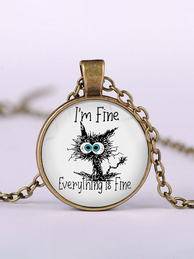 JFN I'M FINE Graffiti Time Jewel Necklace QI117