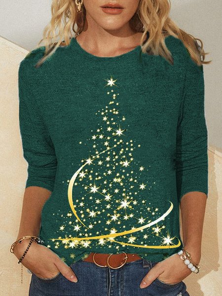 Christmas tree Crew Neck T-shirt QH107