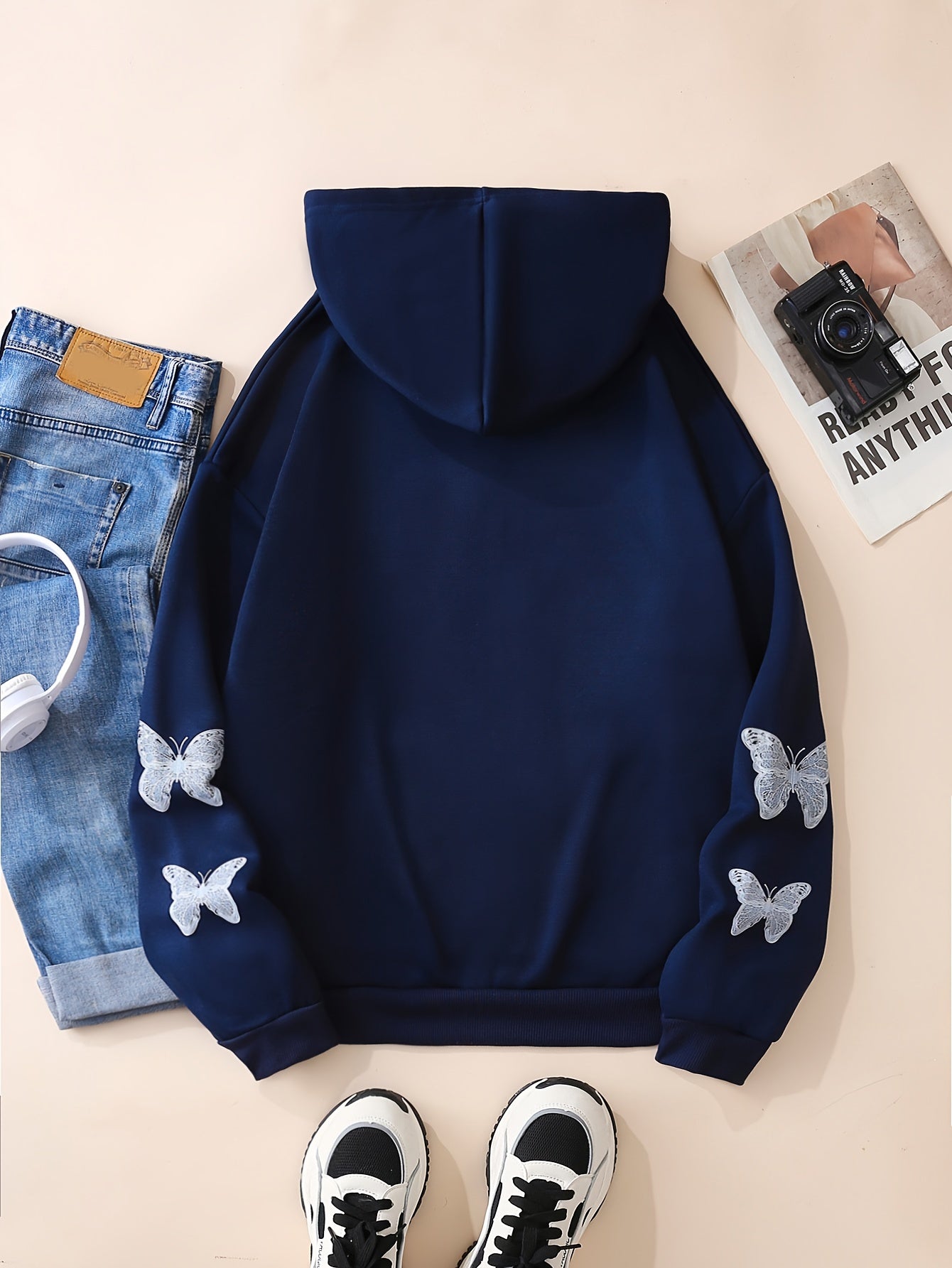 Y2K Long Sleeve Crew Neck Zip Up Hoodies Sweatshirts OD8741 Furdela