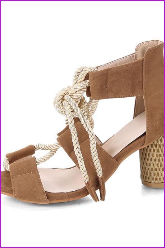 8 Colors Fashion Rope Pumps High Heel Sandal Shoes F174 - Furdela