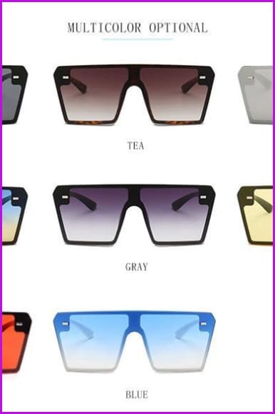 8 Colors Square Gafas Sunglasses F124 - Furdela