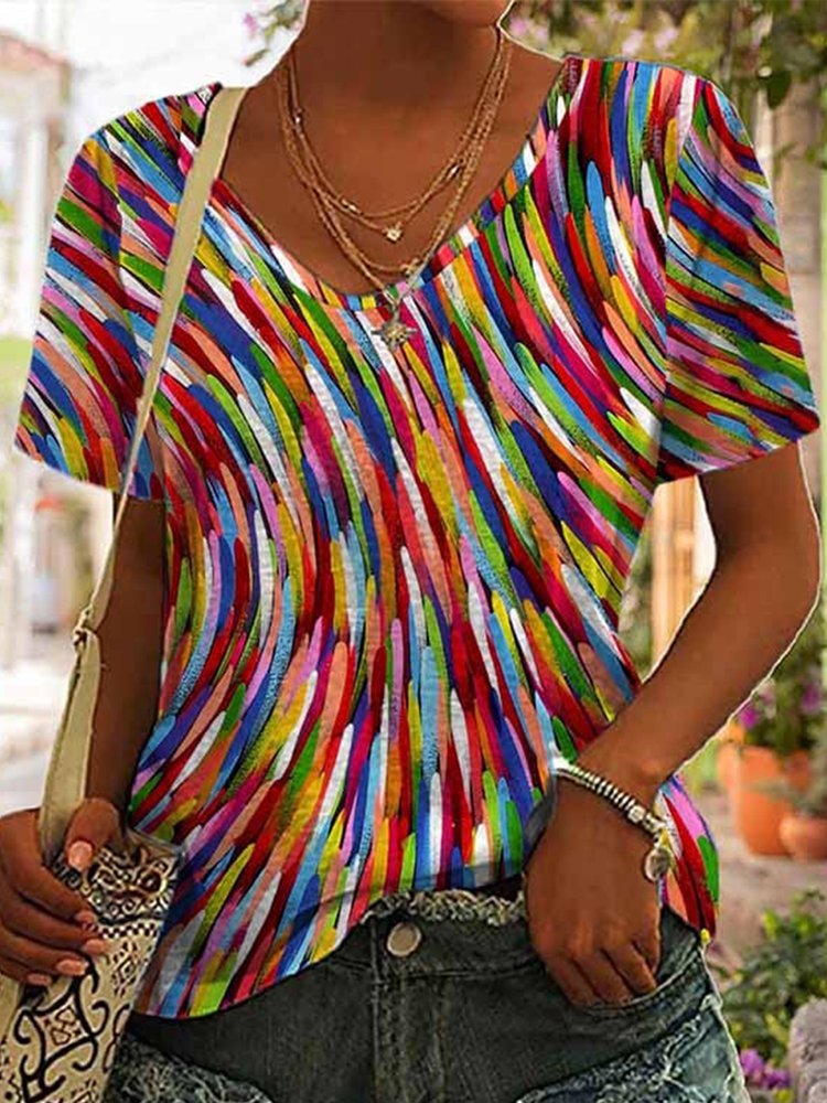 Casual Ombre Loose T-Shirt cc166