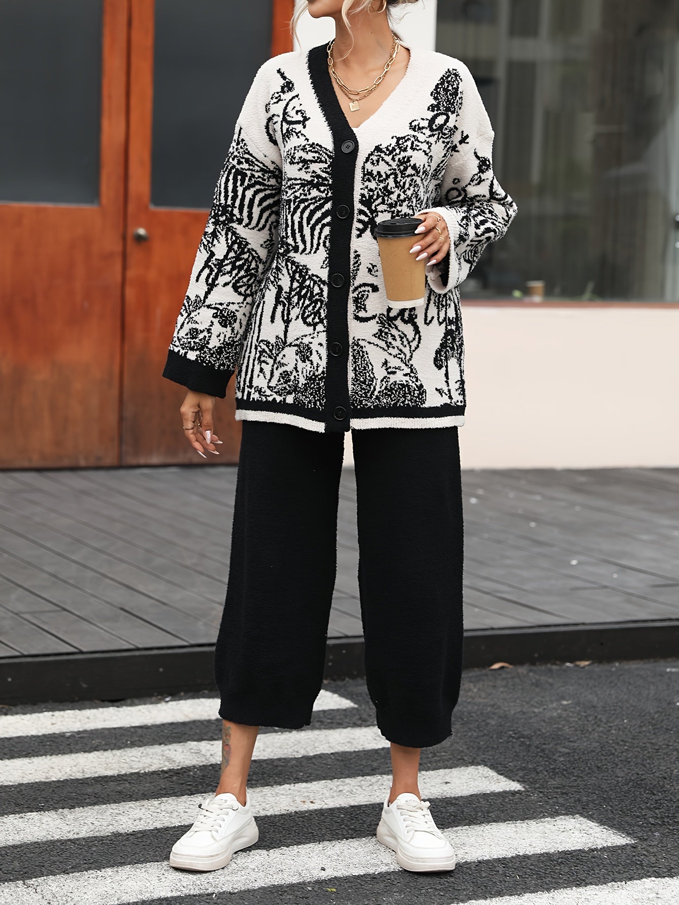 Casual Color Block Two-piece Set RF1478 Furdela