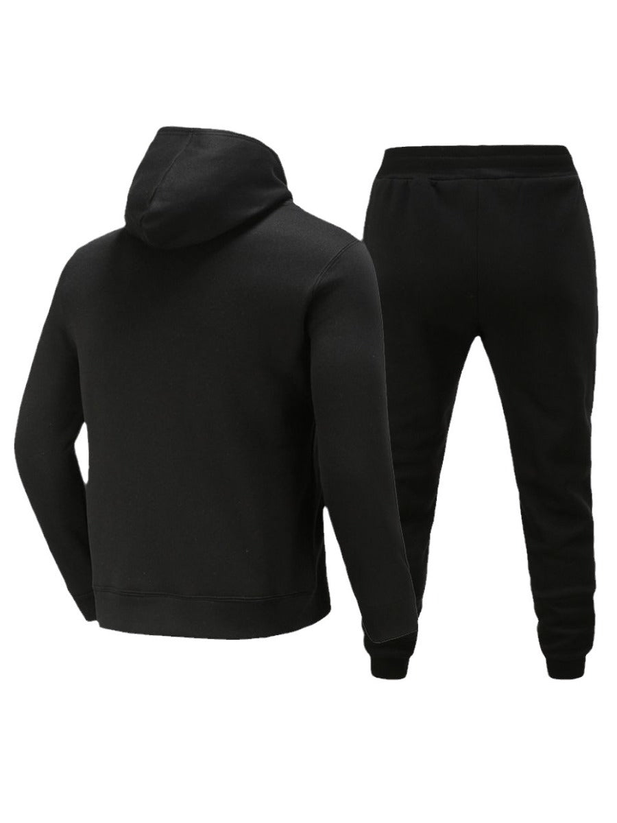 Men Skull Head Print Kangaroo Pocket Tracksuit Set AR7020